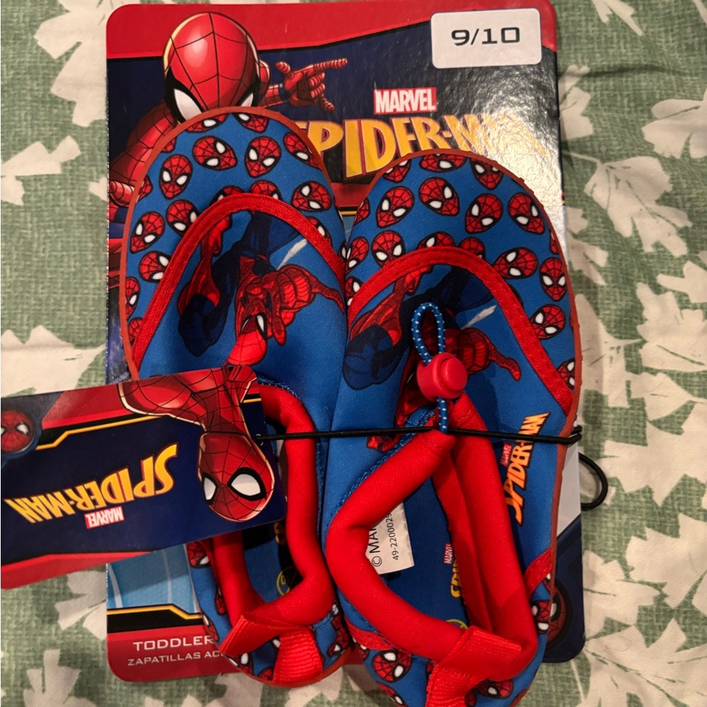 Marvel Spider Man Toddler Water Shoes play zapatillas size 9 10 travel beach